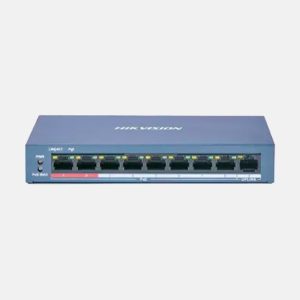 Switch PoE 8 Portas Não Gerenciado 8 (10/100 PoE) 1 (10/100 Uplink) 123W DS-3E0109P-E/M(B) Hikvision