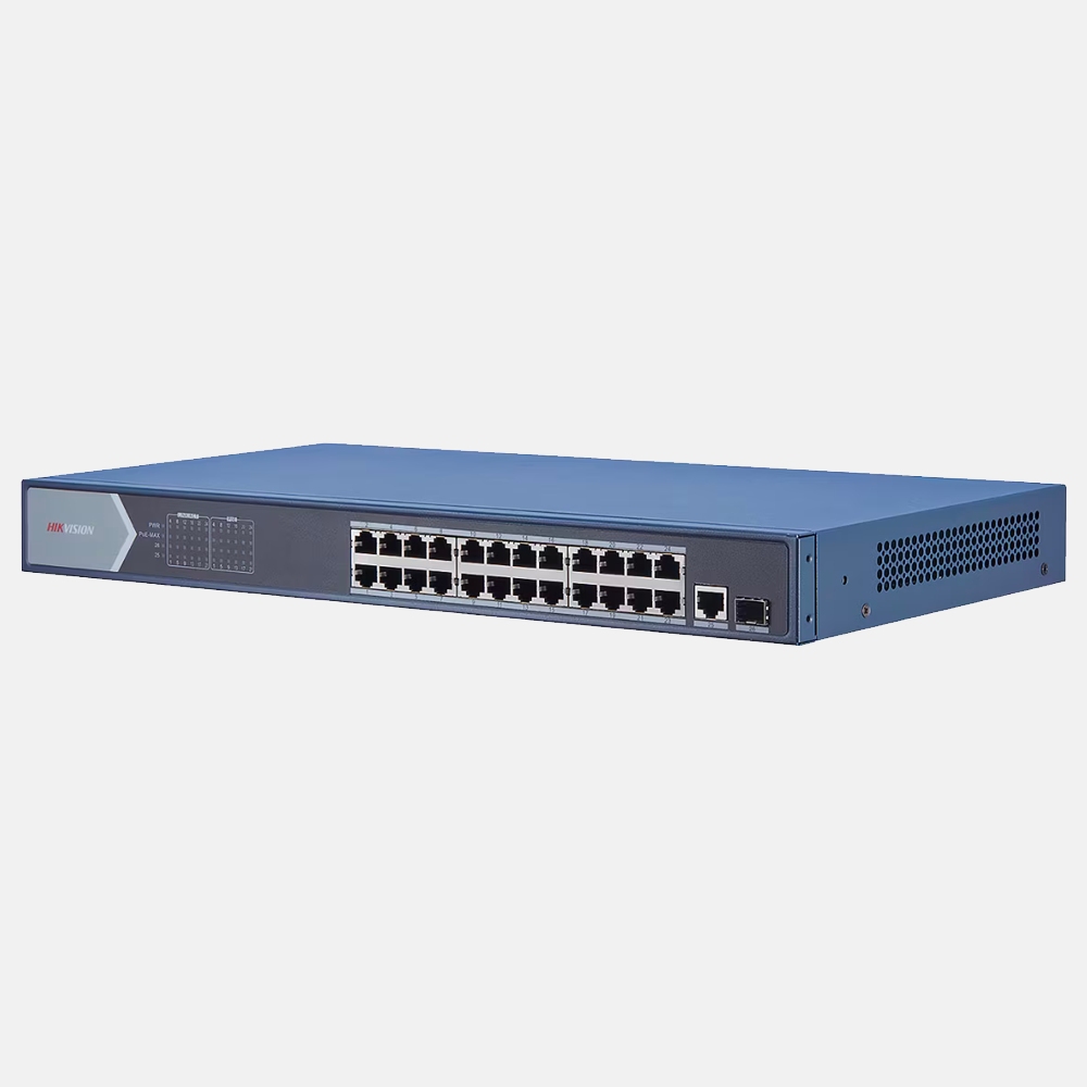 Switch PoE 24 Portas Gerenciado 24 (10/100/1000 PoE) 1 (1000M Uplink) 1 (SFP Gigabit) DS-3E1526P-SI Hikvision - Image 2